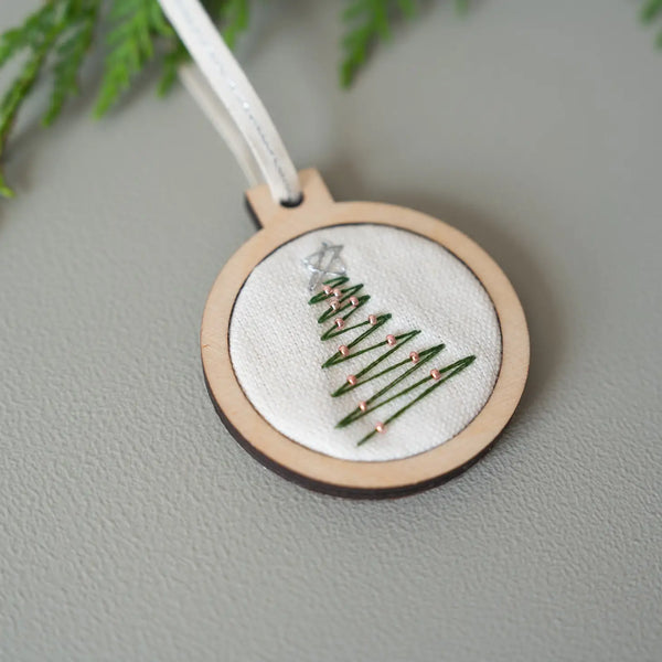 Hand Embroidered Christmas Ornament