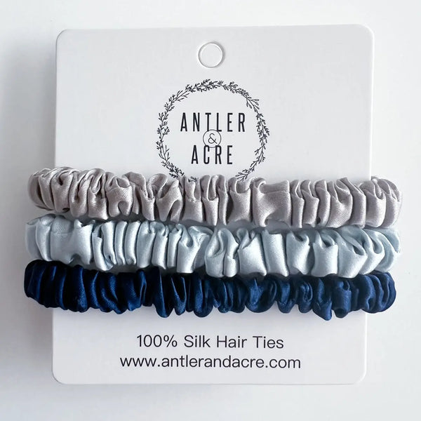 100% Silk Hair Tie Trio