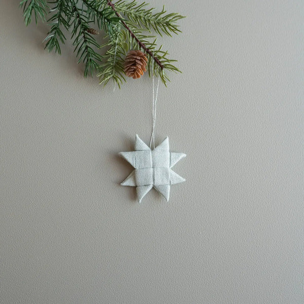 Folded Fabric Star Christmas Ornament