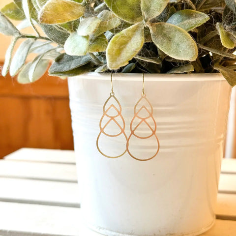 Brass Drop Earrings