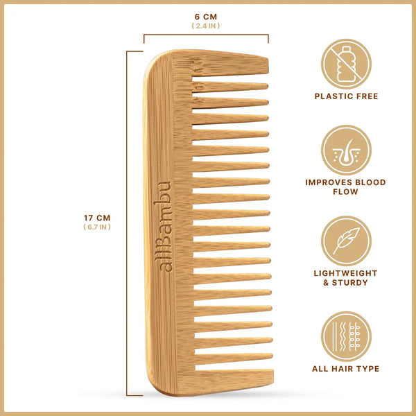 Bamboo Wide Tooth Comb