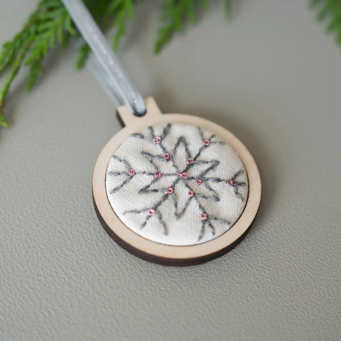 Hand Embroidered Christmas Ornament