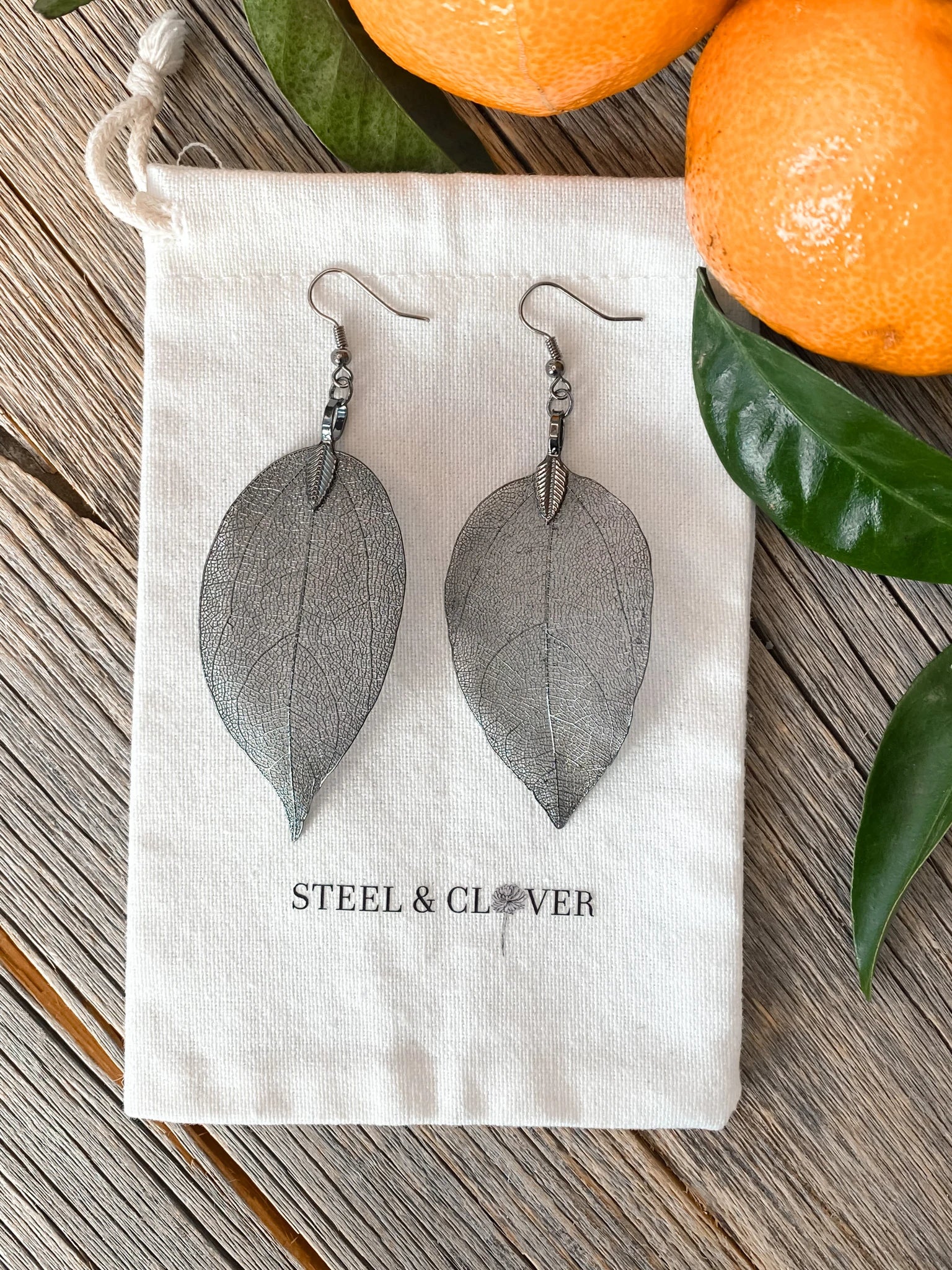 Real Leaf Earrings