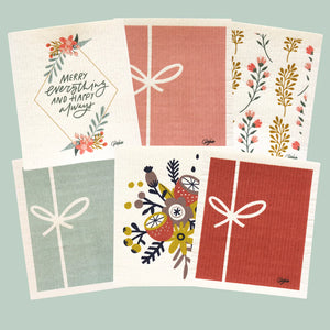 Holiday Sponge Cloths - 6 pack
