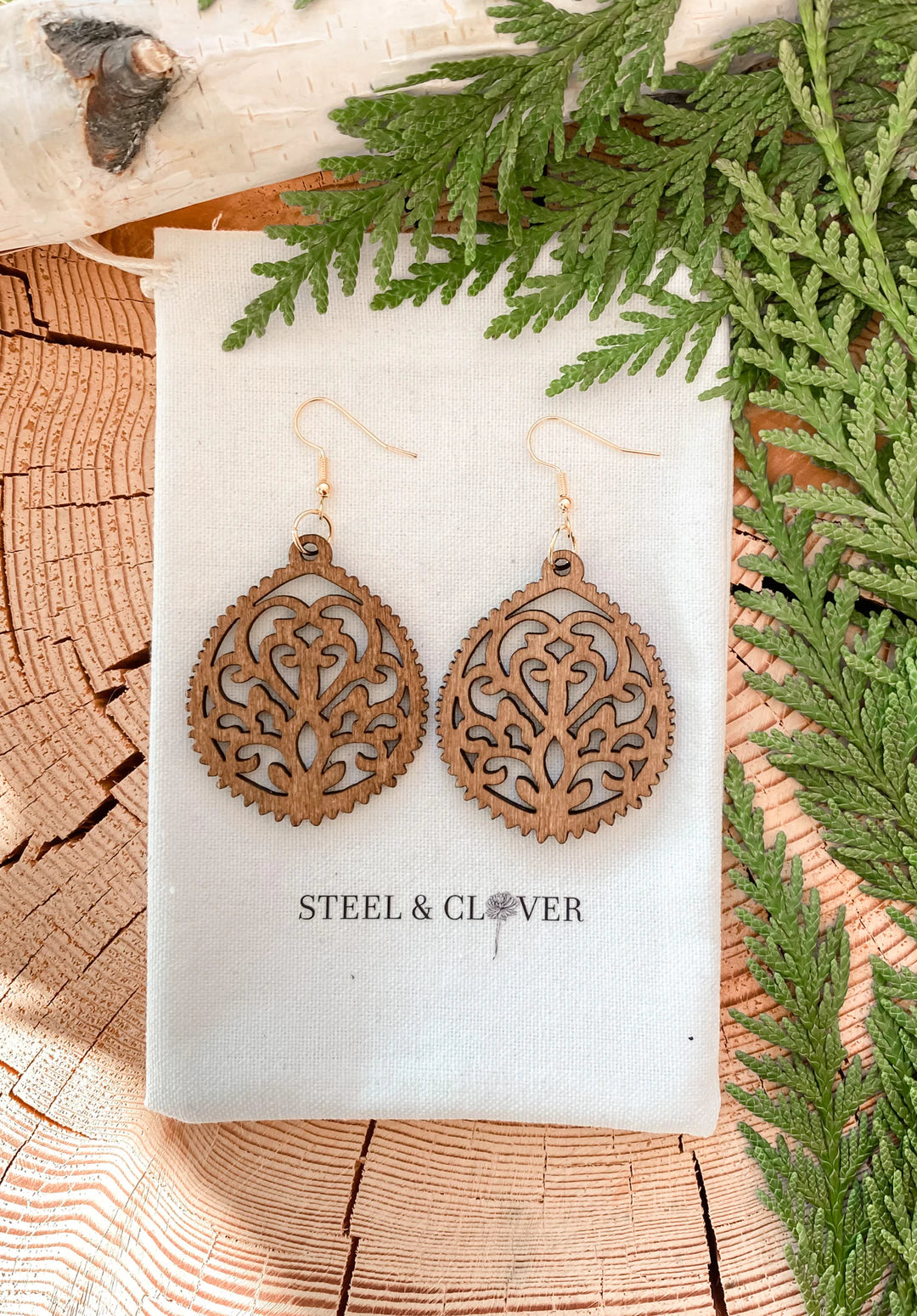 Mackenzie Wooden Earrings